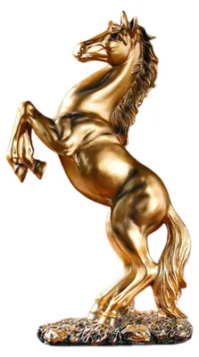 Produktbild von Stehende, nachgebildete Pferdefigur, Vintage-Miniaturpony-Statue aus Kunstharz, Tierskulptur, Dekoration für Zuhause, Büro oder Schreibtisch.