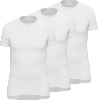 Produktbild von AMMANN Herren T-Shirt 3er Pack - Feinripp, Verlängerter Rücken, Baumwolle Weiß L