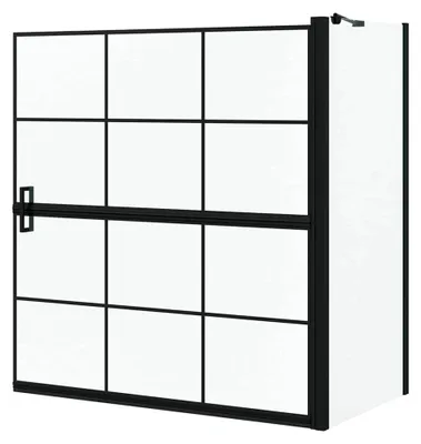 Produktbild von Duschschirm in Schwarz und Transparent 116 x 67 x 129,5 cm