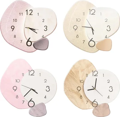 Produktbild von Moderne Wanduhr - Mid-Century-Design - Quarzwerk - Kristallporzellan & Aluminium - Feine Gravur - 40 x 37 cm - Weiß