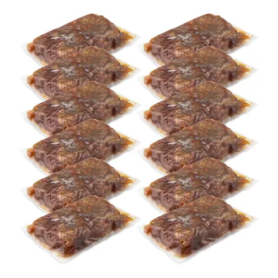 Produktbild von LANDPERLE CONFIT-RINDFLEISCH Joues-De-Boeuf-Confites 12x ca. 1,2 KG Rinderbacken Rinderbäckchen Rinderwangen vorgegart im eigenen Saft und Fett