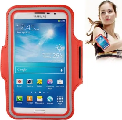 Image de Étui-bracelet pour Samsung Galaxy Mega 6.3 i9200, couleur rouge