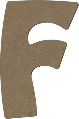 Image de Lettre majuscule F en bois MDF pour décoration - 8 cm