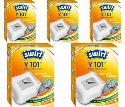 Produktbild von 5 Pakete Swirl Staubsaugerbeutel Y101 / Y 101 EcoPor für AFK, Boman und andere