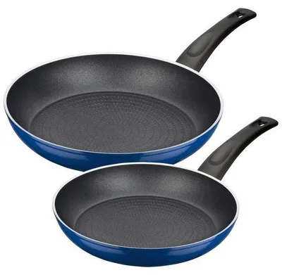 Image de Set de 2 poêles GSW DREAMLINE, 24 et 28 cm, aluminium forgé, revêtement antiadhésif nid d'abeille, compatible induction