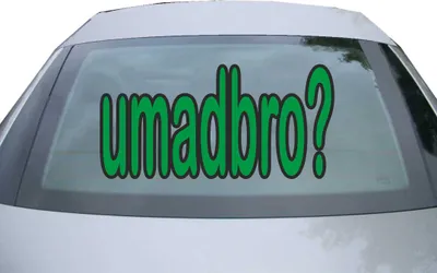 Produktbild von Indigos UG - Aufkleber Heckscheibe & Motorklappe DE6010 - grün - 600x294 mm - umadbro? - Auto Scheiben Fenster Heckklappe Tuning Racing JDM - Die cut