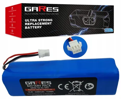 Zdjęcie produktu dla Gares Akumulator do Neabot N2 14,4V | 14,4V 5,2 Ah Li-Ion | Mocna Bateria do Robot Sprzątający | Wydajny Zamiennik Gares®