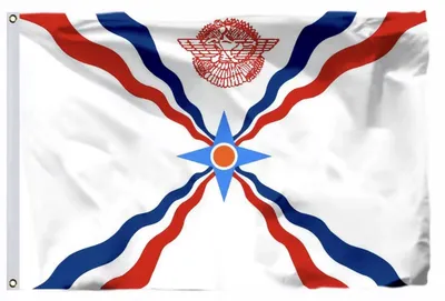 Produktbild von Assyrische Flagge – Flagge von Assyrien – Alaha Atouraya – Mesopotamien – 150/90 cm – Polyester – Mesopotamien – CHPN