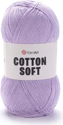 Produktbild von YarnArt Baumwolle Soft Nr. 19 – Flieder | Weiches Baumwollgarn für Babykleidung & Sommerprojekte, 100g – Atmungsaktiv & Hautfreundlich