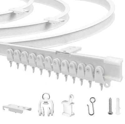 Produktbild von Deckenvorhangschiene Gardinenschiene Flexibel - 5 m - Weiß - Zur Deckenmontage