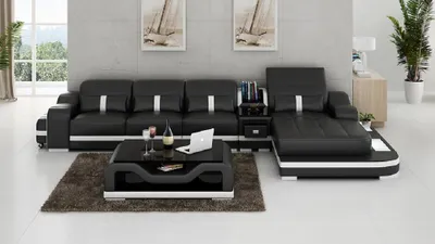Zdjęcie produktu dla Sofa Narożna Z Funkcją Spania W Kształcie Litery L Tapicerka Tekstylna