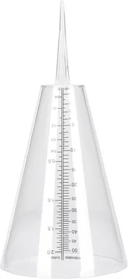 Produktbild von Transparenter Regenmesser mit 20 cm Messbecher und Erdspieß für Garten und Outdoor-Niederschlagsmessung