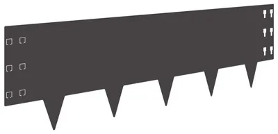 Obrázek produktu pro vidaXL Ohraničení trávníku, 30 ks, 100 x 30 cm, ocel, černá