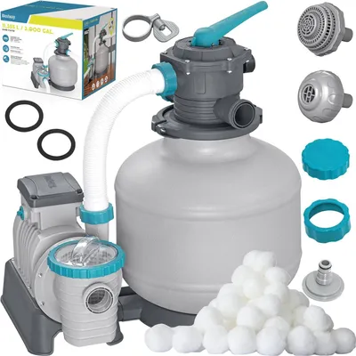 Immagine prodotto di Pompa a sabbia per piscine 11355 L/h Bestway 58486 + sfere filtranti