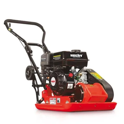 Produktbild von HECHT 1114 Rüttelplatte mit Gummischutzmatte | 580 x 550 mm | 35 cm Verdichtungstiefe | 3600 U/min