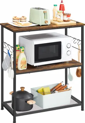 Produktbild von VASAGLE Regal, 80 x 40 x 90 cm, Küchenregal, vintagebraun-schwarz
