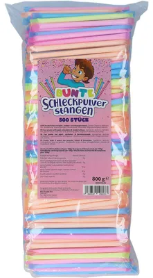 Produktbild von Bunte Schleckpulverstangen 500er