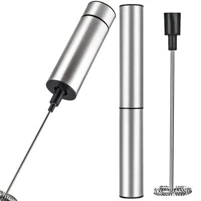 Produktbild von Milchaufschäumer Elektrischer Stab USB Wiederaufladbar ​Milchschäumer Handheld 2-in-1 aus Edelstah für Kaffee Cappuccino Milch Matcha, Retoo