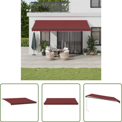 Produktbild von The Living Store Markise Manuell Weinrot 500x300 cm