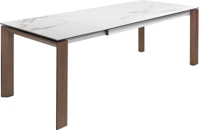 Obrázok produktu pre Angel Cerdá rozkladací jedálenský stôl obdĺžnikový porcelánový mramor v orechovej farbe 1095