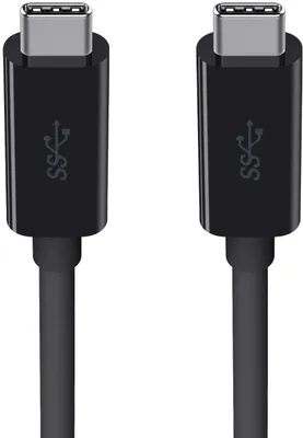 Produktbild von Belkin F2CU049bt2M-BLK, 2 m, USB C, USB C, USB 3.2 Gen 1 (3.1 Gen 1), Männlich/Männlich, Schwarz