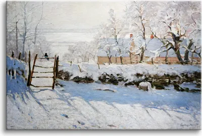 Obrázek produktu pro Obraz na plátně Straka Reprodukce zimní krajiny, Claude Monet 80x120