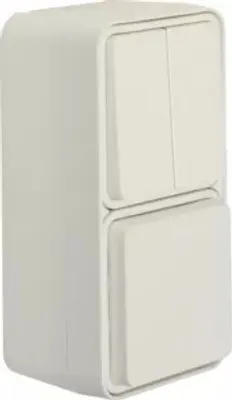Image de Berker 47903512 Combinaison interrupteur de série/prise de courant SCHUKO avec couvercle rabattable AP blanc polaire mat Be
