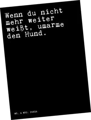Produktbild von Mr. & Mrs. Panda Postkarte Wenn du nicht mehr... - Schwarz - Geschenk, Spruch Sprüche Weisheiten Zitate Lustig Weisheit Worte, Ansichtskarten, witzig, Herrchen, Frauchen