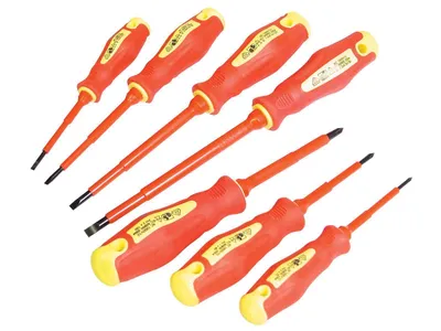 Produktbild von Tooltech Schraubendreher Satz 7 tlg. isoliert - PH + SL - Softgrip