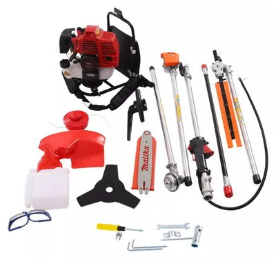 Image de Taille-haie à essence, moteur 2 temps, taille-haie multi-angle, rouge