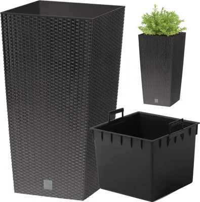 Imagen del producto de Maceta RATO Square 325 con inserto, marrón