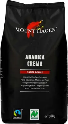 Zdjęcie produktu dla KAWA ZIARNISTA ARABICA 100 % CREMA FAIR TRADE1 kg - MOUNT HAGEN