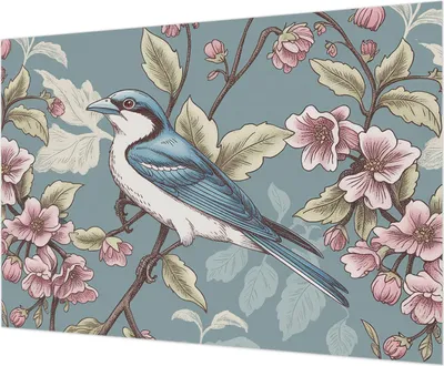 Produktbild von Wandtapete - Dekorative Tapete für Wohnzimmer - Tapetenfolie für Wanddekoration - 208x146 cm - Frühlingsharmonie