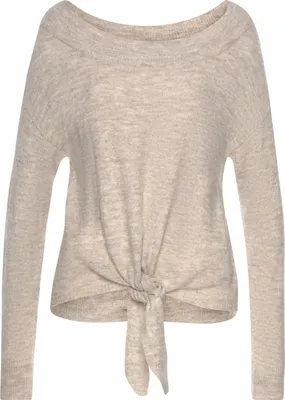 Produktbild von LASCANA Strickpullover beige-meliert Größe 44/46
