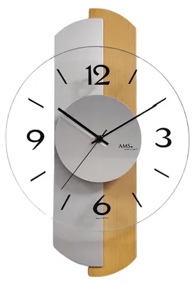 Produktbild von AMS W9209 Wanduhr mit Buchenholzgehäuse
