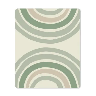 Produktbild von MuchoWow® Mauspad Mousepad Kreise - Grün - Regenbogen - Formen 19x23 cm - Mousepads - Maus Mat - Pad - Mausunterlage - Mauspads - Spielen