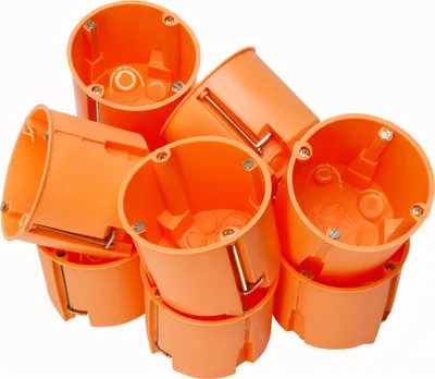 Produktbild von Kopp Hohlwandschalterdose, Ø68mm, Dosentiefe: 61mm, orange, IP30, Profi-Pack: 10