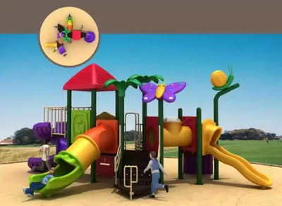Produktbild von Kunststoff Spielturm mit Rutsche Kinderfreundlich Wetterfest Neu
