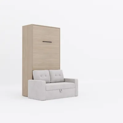 Produktbild von Schrankbett M3 Vertikal 100x200 cm mit Sofa   Kaiserberg Eiche