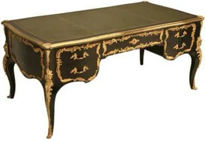 Produktbild von Casa Padrino Barock Schreibtisch 180 x 80 x H. 80 cm - Edel & Prunkvoll