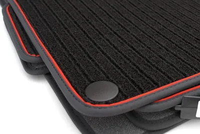 Immagine prodotto di Tappetini Mercedes Classe C W203 S203 Originali Premium Quality 4 pezzi, banda rossa