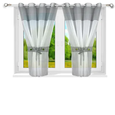 Produktbild von Gardine HOLANDIA 145x160 cm Durchführungen Gardine Kurz Grau