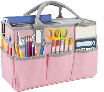 Immagine prodotto di Borsa da viaggio impermeabile in tessuto Oxford - 34 x 15 x 22 cm - Rosa/Verde