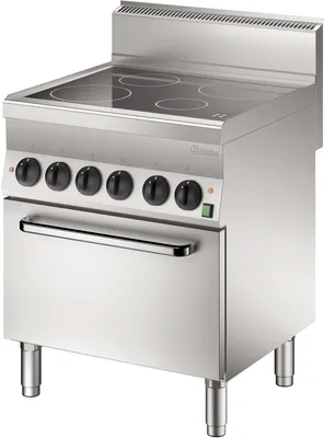 Produktbild von 4 Felder Elektroherd mit Elektro-Umluftbackofen 1/1 GN