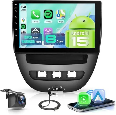 Productafbeelding van Autorradio 10.1 Inch - 8 Core 6GB RAM - CarPlay en Android Auto - Navigatie en Bluetooth 5.0