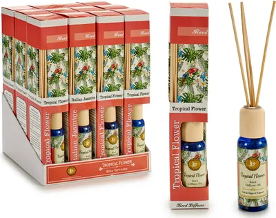 Produktbild von Set mit 12 Duftdiffusoren - Tropische Blumen