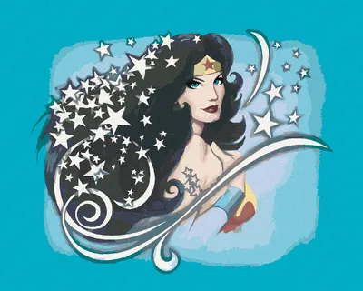 Produktbild von Zuty - Malen nach Zahlen - STAR WONDER WOMAN, 40x50 cm, ohne Keilrahmen