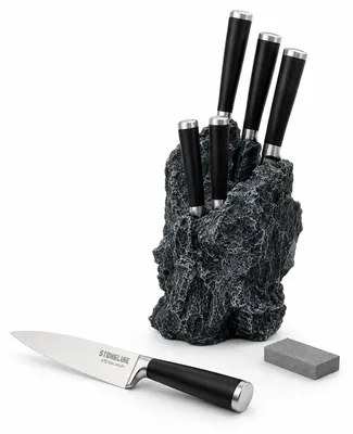 Produktbild von STONELINE® Edelstahl Messer Set 5-teilig  mit Messerblock | Excalibur®
