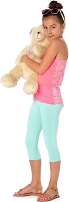 Produktbild von Kinder 3/4 Leggings in 22 Farben Baumwolle; Mintgrün 104