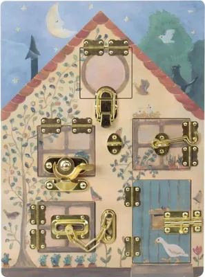 Immagine prodotto di Gioco Montessori Casetta dei conigli, gioco in legno con sistemi di chiusura Egmont Toys